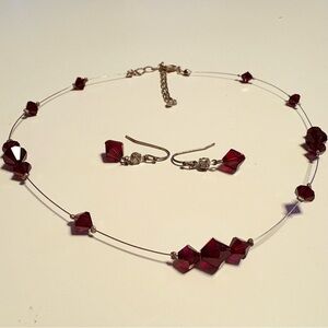 Red Crystal Jewelry Set